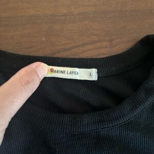 Marine Layer Lexi Tank Bodysuit - Large / Black